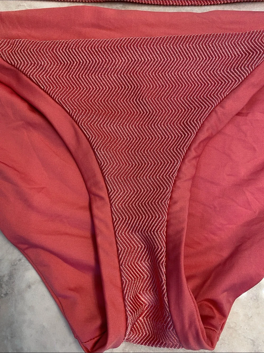 BECCA Coral Pink Tankini and Tie-Side Bikini Bottoms